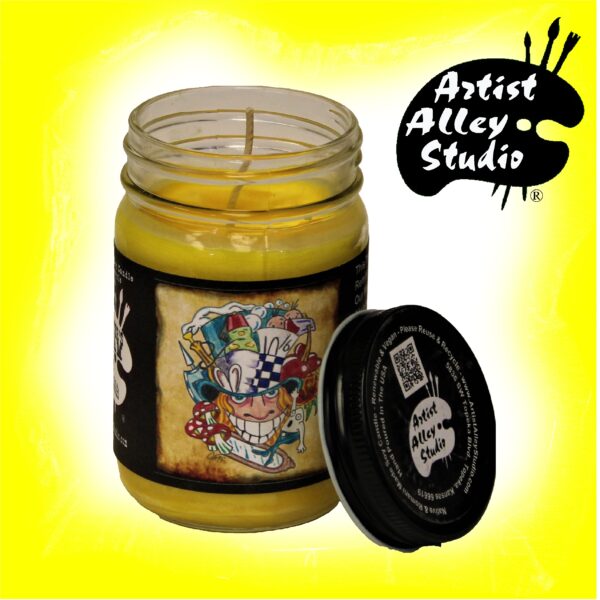Mad Hatters Dream Body Art Lovers Soy Wax Candle 12 Ounce Canning Jar