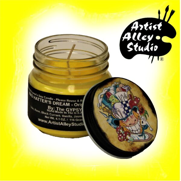 Mad Hatters Dream Body Art Lovers Soy Wax Candle 8 Ounce Candle Jar