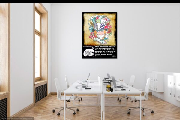 Mad Hatters Dream Body Art Lover's Soy Wax Candle Free Poster Wall Example