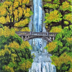Multnomah Falls Oregon Oil Painting By The GYPSY