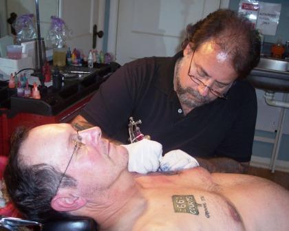 The GYPSY Tattooing on Ron "Route 66 Tattoo Man" Jones in 2006