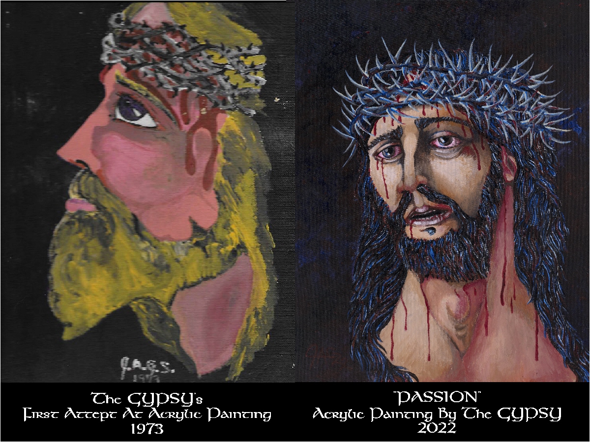 Comparison of two painting of Jesus Christ by The GYPSY1973-2022