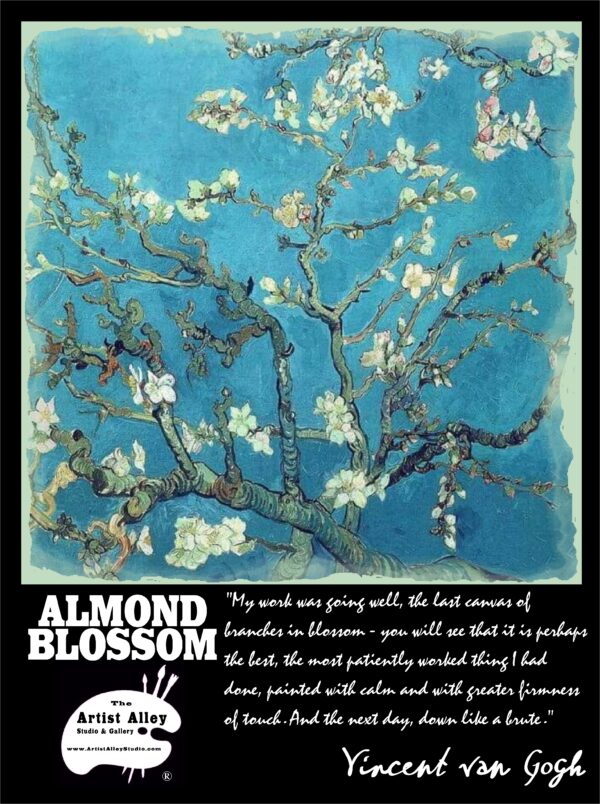 Almond Blossom Exclusive Vincent van Gogh Downloadable Poster By Artist Alley Studio and Gallery