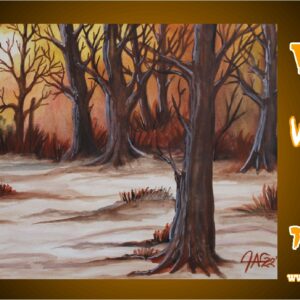 Dark Winter Wood Watercolor Tutorial With The GYPSY