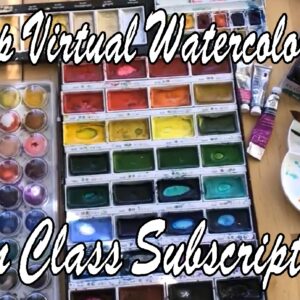 Group Watercolor Virtual Art Class Subscription Via Zoom Featured Image